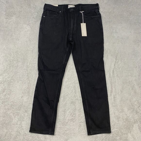 Everlane Jeans Mens 38 Black The Slim Fit Jean Low Stretch Cotton 32 Inseam - Picture 3 of 9